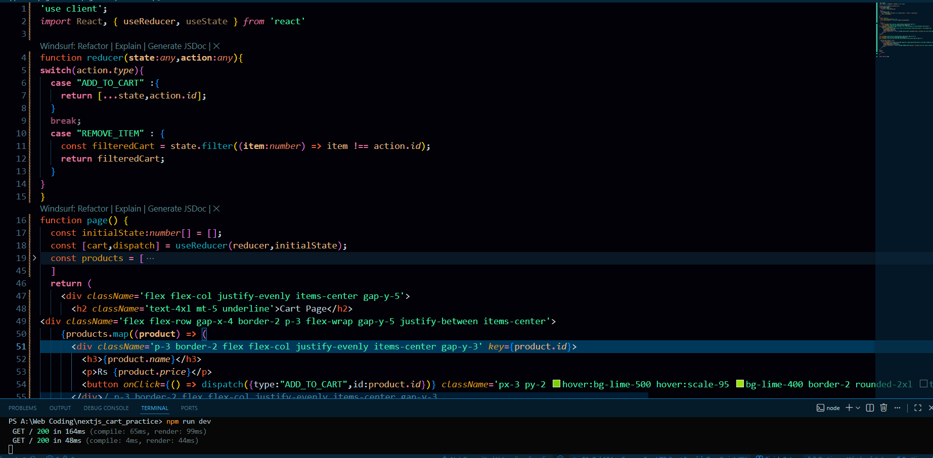 BuildJan Day 05 – useReducer cart example